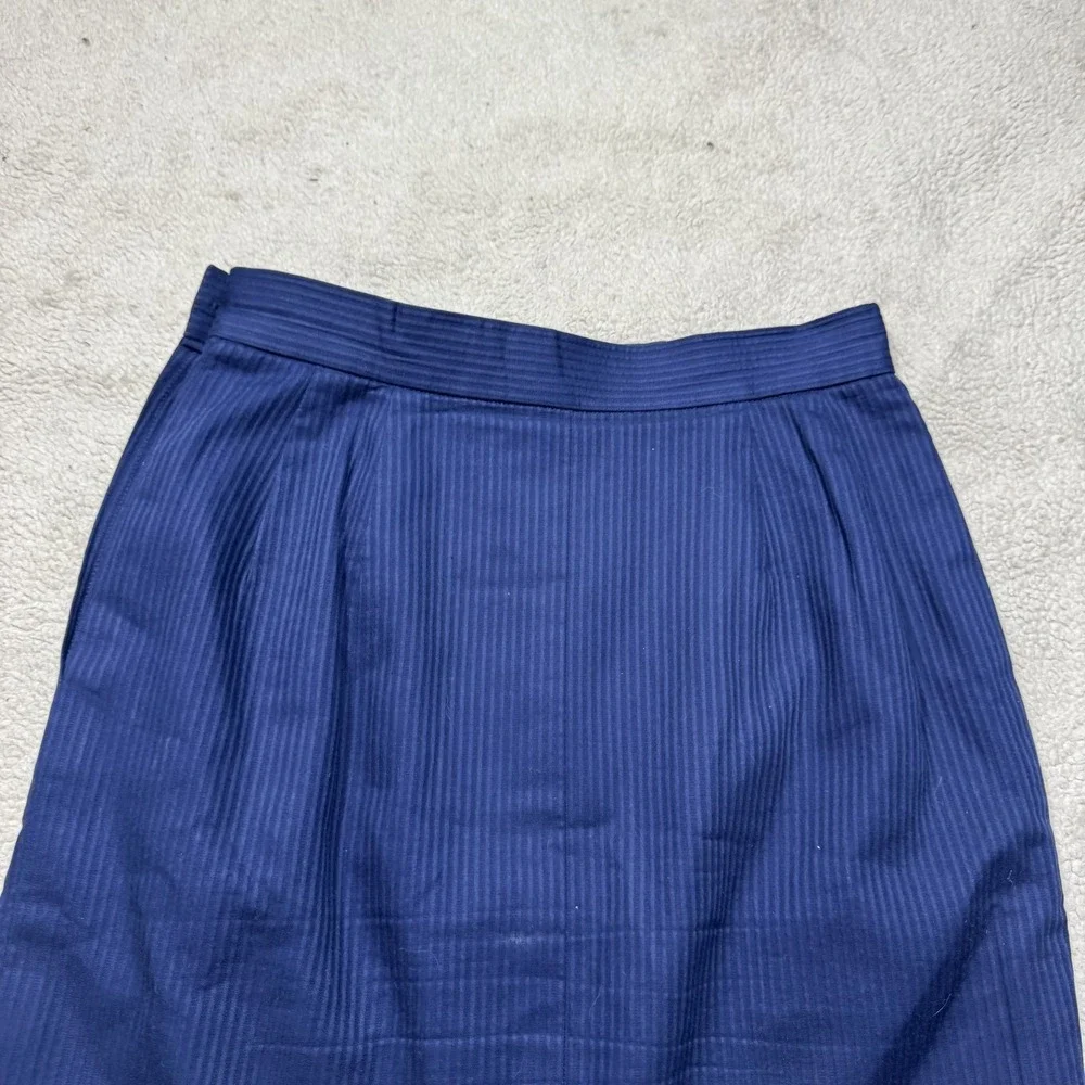 Yves Saint Laurent Skirt Womens 38 Pinstripe Knee Length Classic Workwear Career